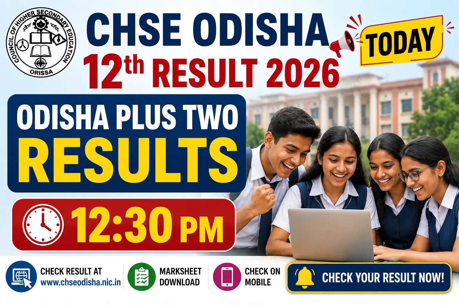 CHSE Odisha 12th Result 2026