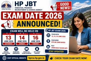 HP JBT Exam Date 2026