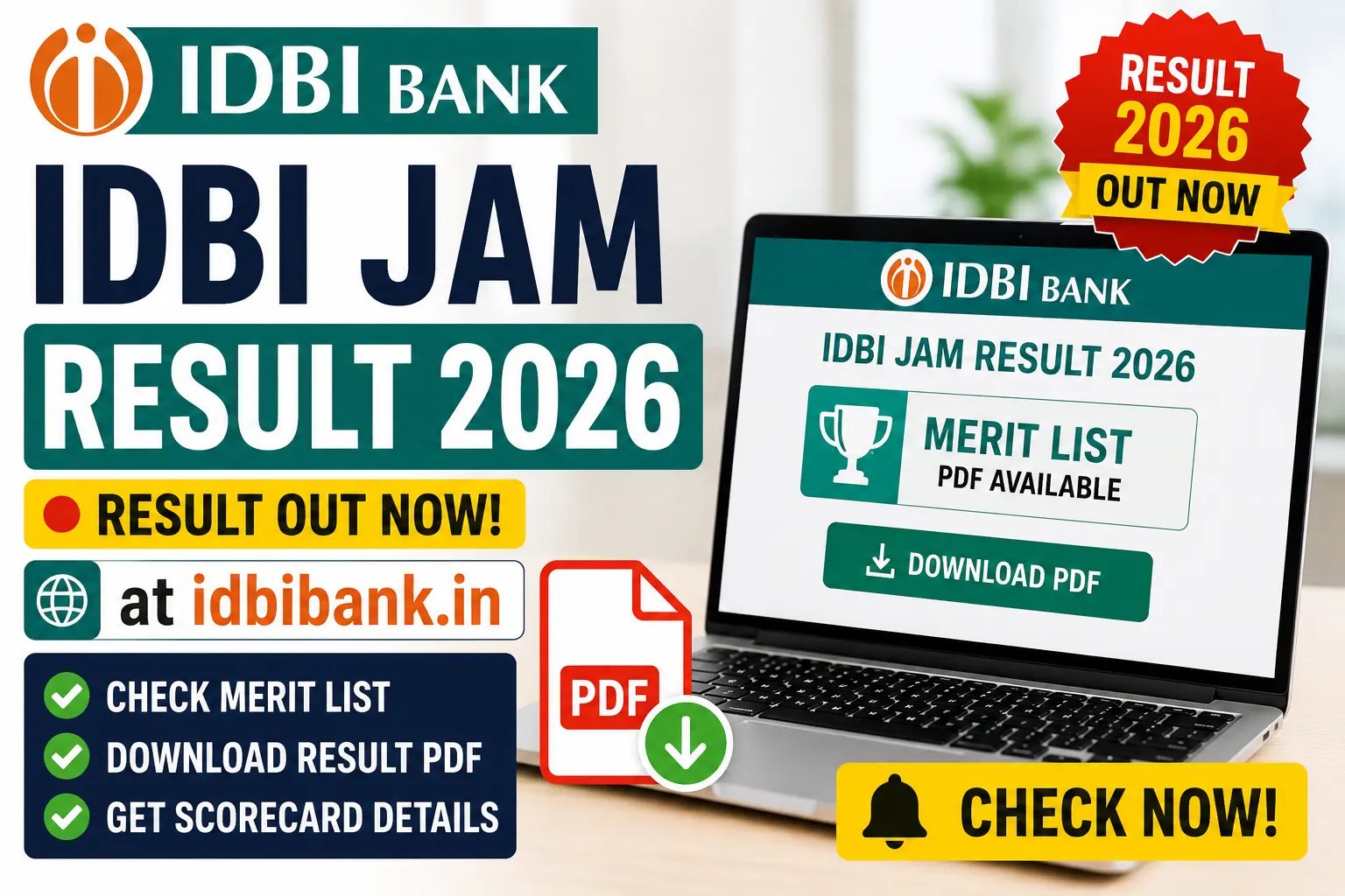 IDBI JAM Result 2026