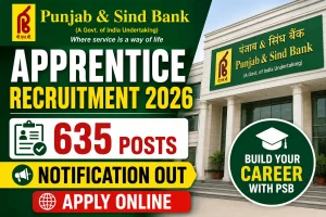 Punjab & Sind Bank Apprentice Recruitment
