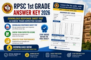 RPSC 1st Grade Answer Key 2026