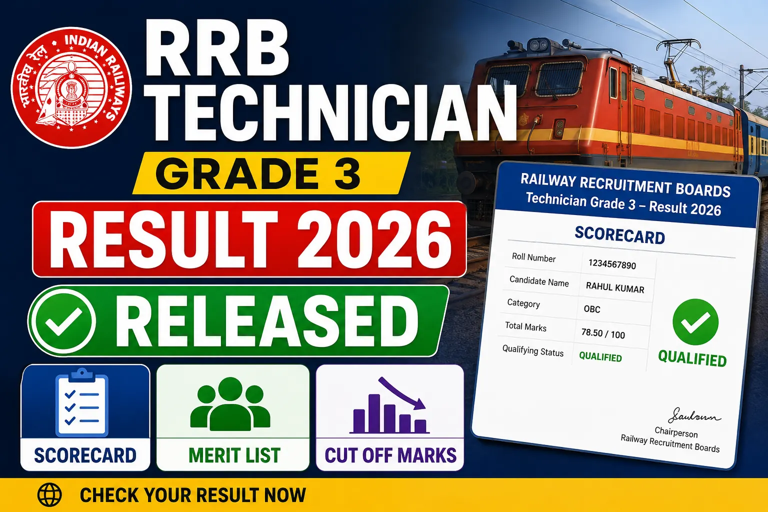 RRB Technician Grade 3 Result 2026