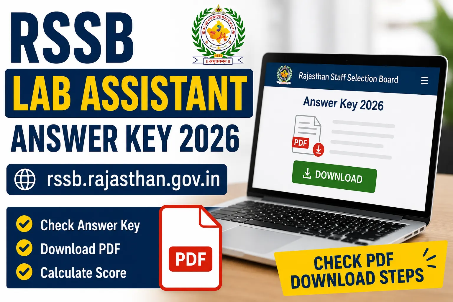 RSSB Lab Assistant Answer Key 2026