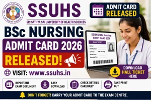 SSUHS BSc Nursing Admit Card 2026