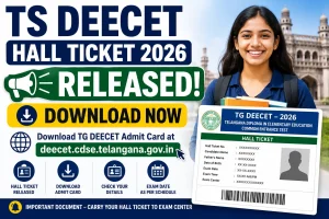 TS DEECET Hall Ticket 2026