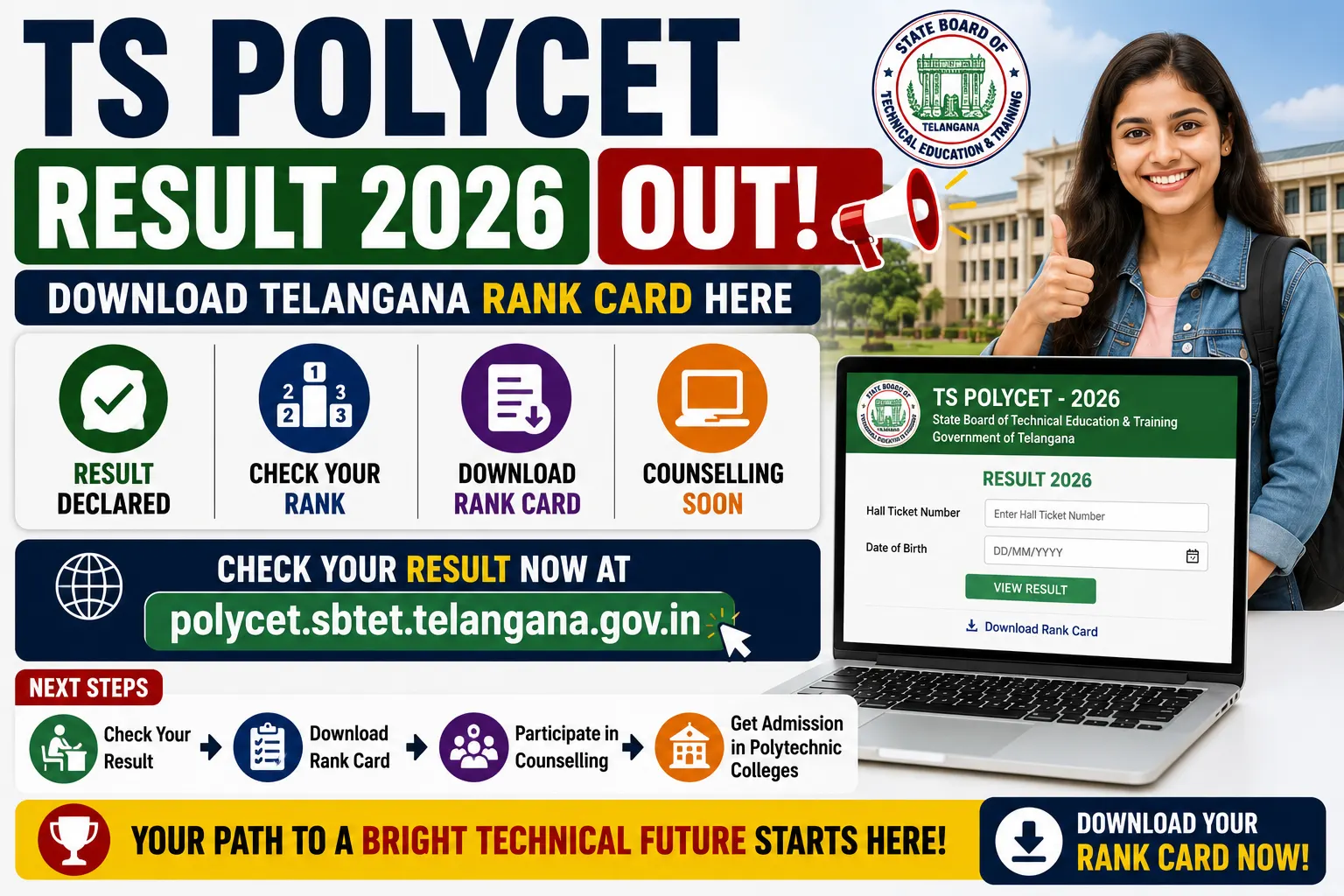 TS POLYCET Result 2026
