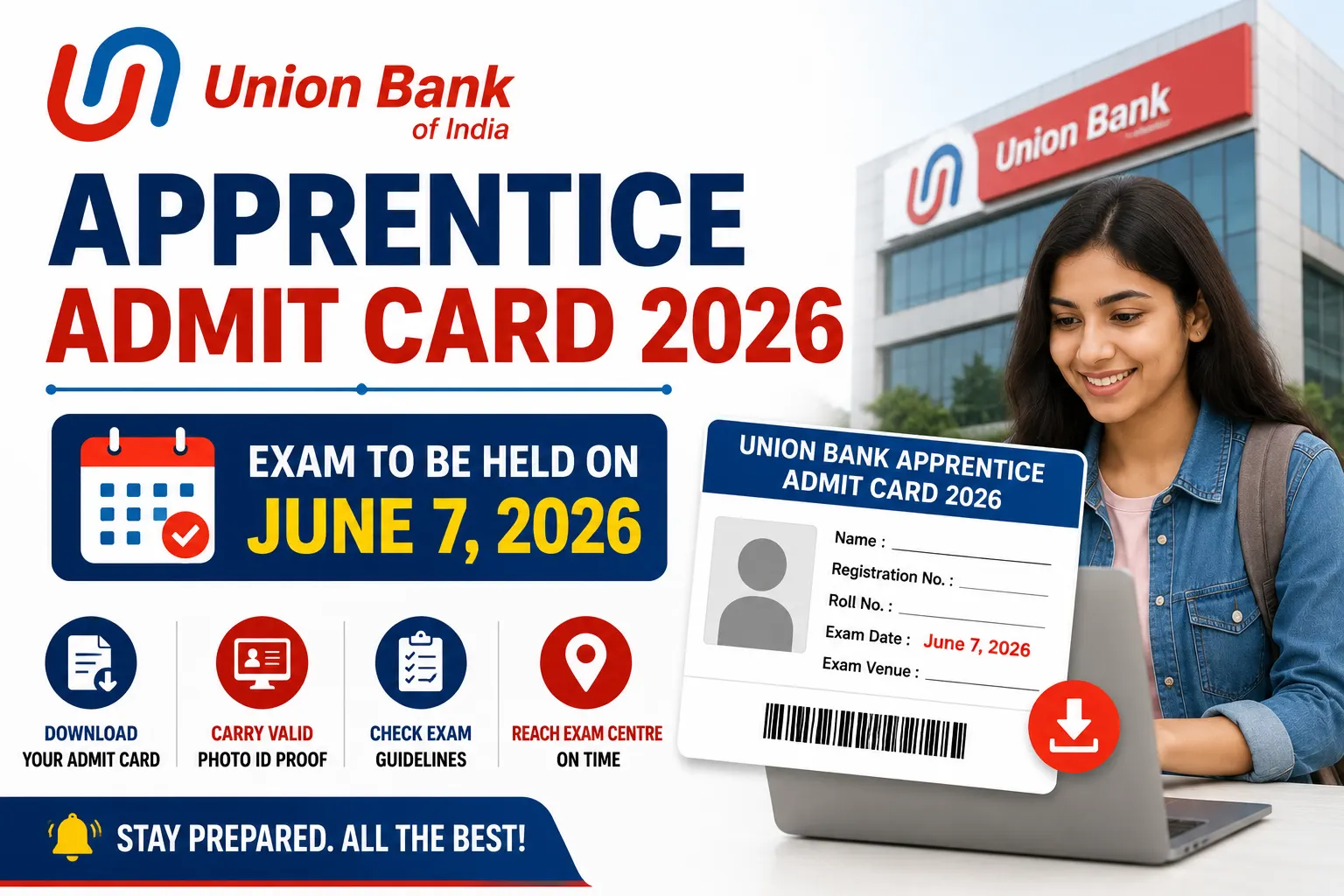 Union Bank Apprentice Admit Card 2026