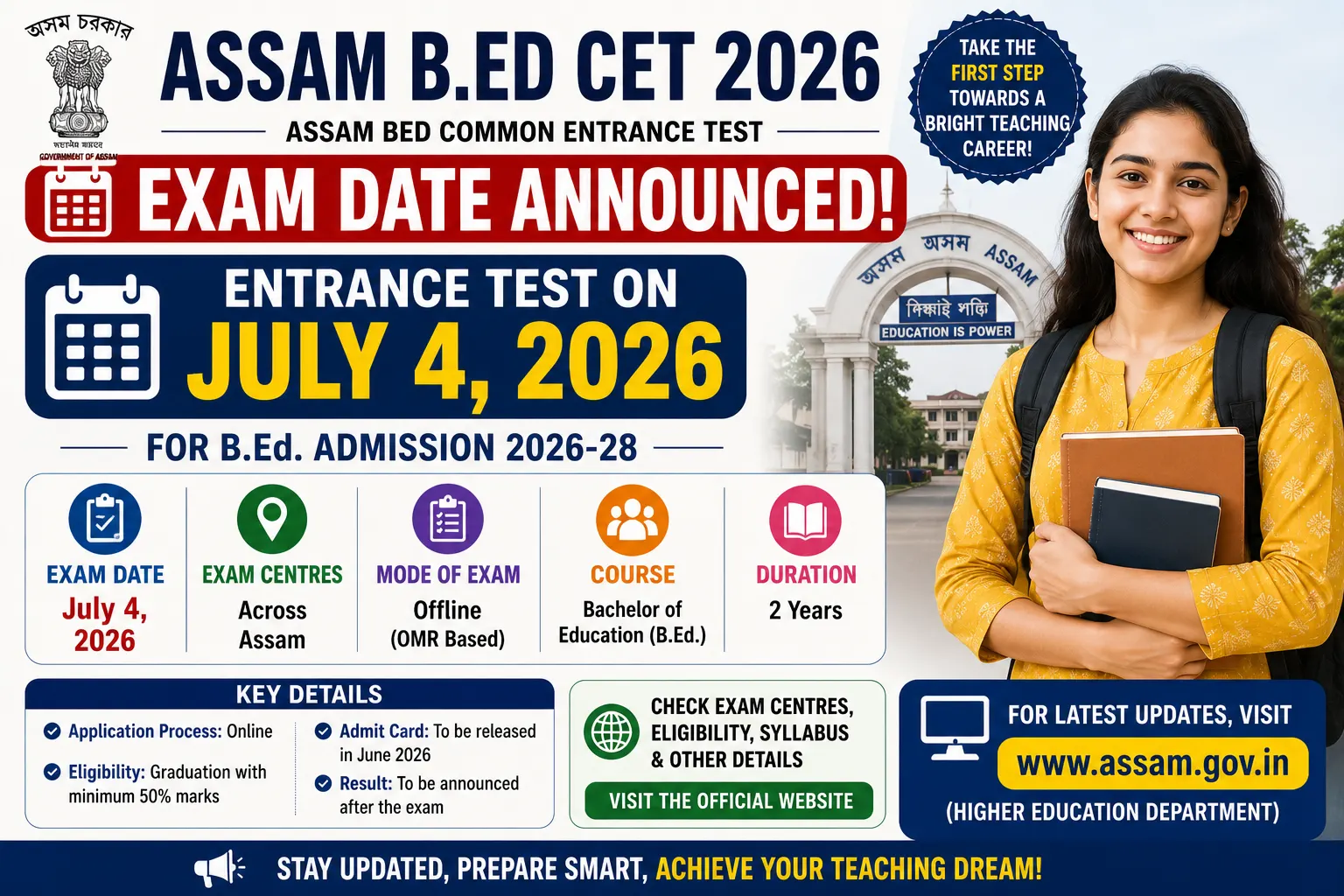 Assam B.Ed CET 2026