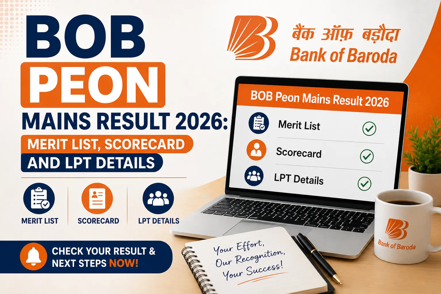 BOB Peon Mains Result 2026