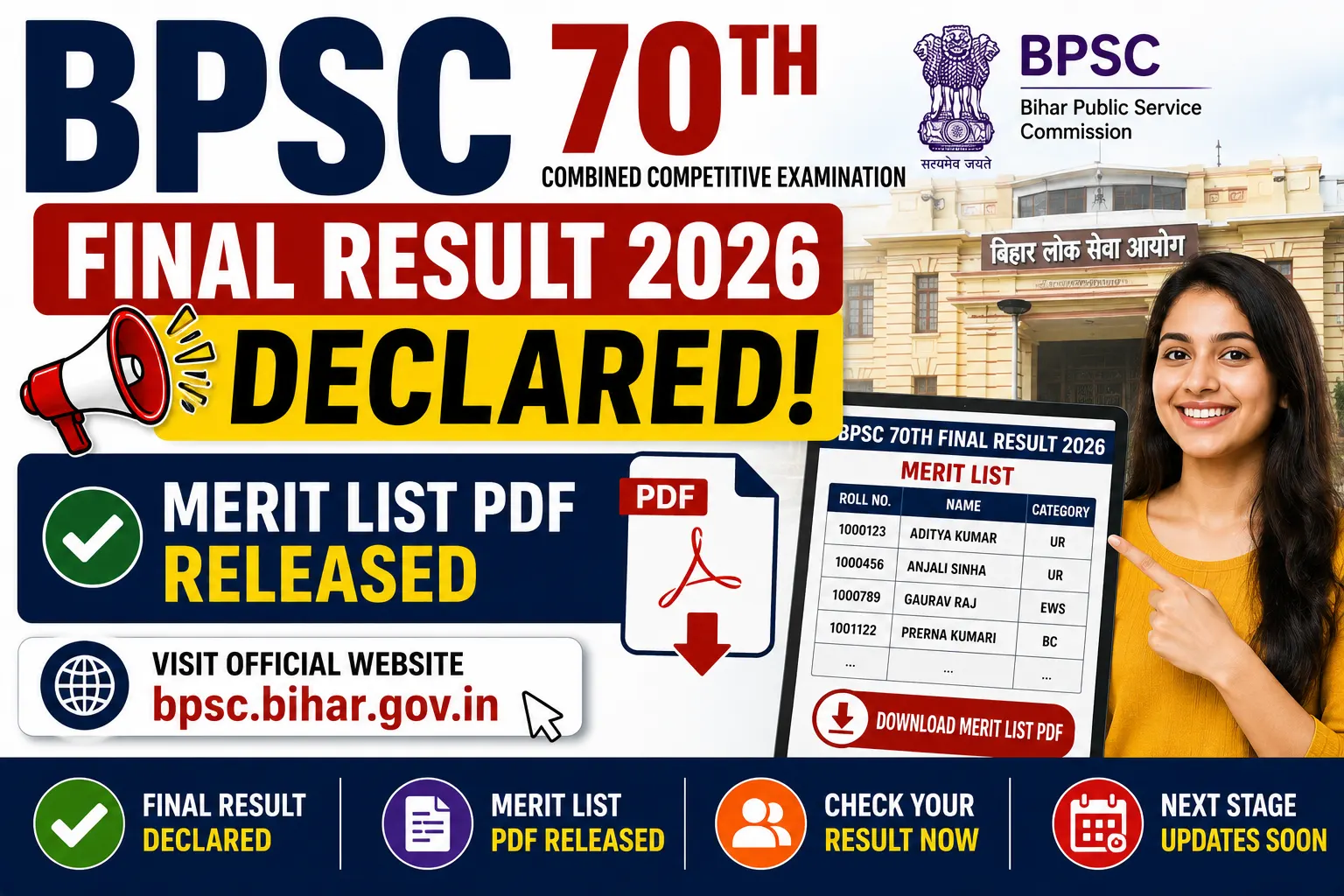 BPSC 70th Final Result 2026