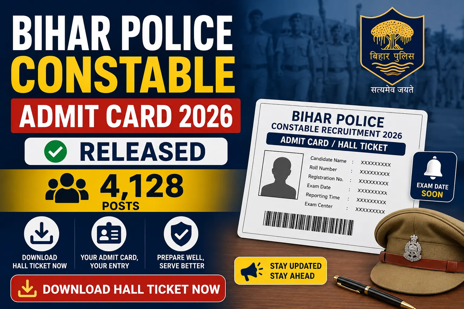 Bihar Police Constable Admit Card 2026
