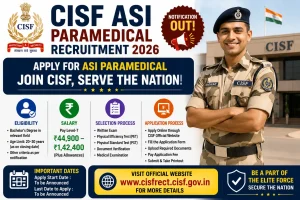 CISF ASI Paramedical Recruitment 2026