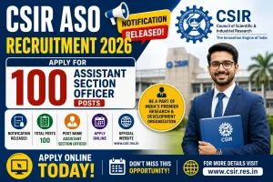 CSIR ASO Recruitment 2026