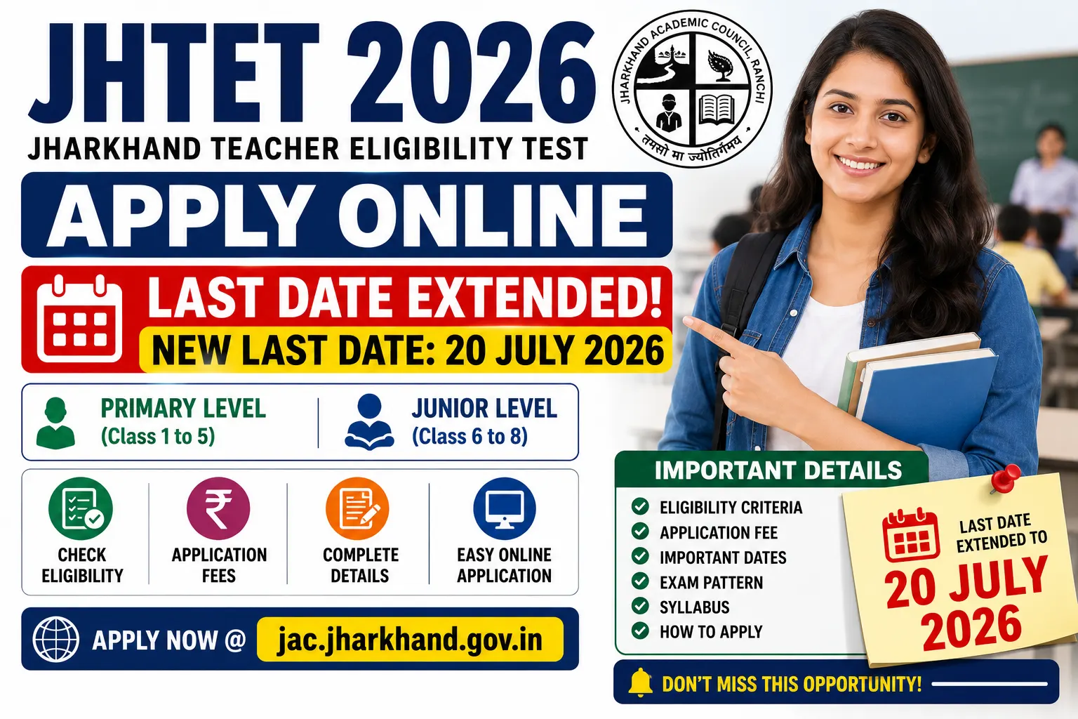 JHTET 2026 Apply Online