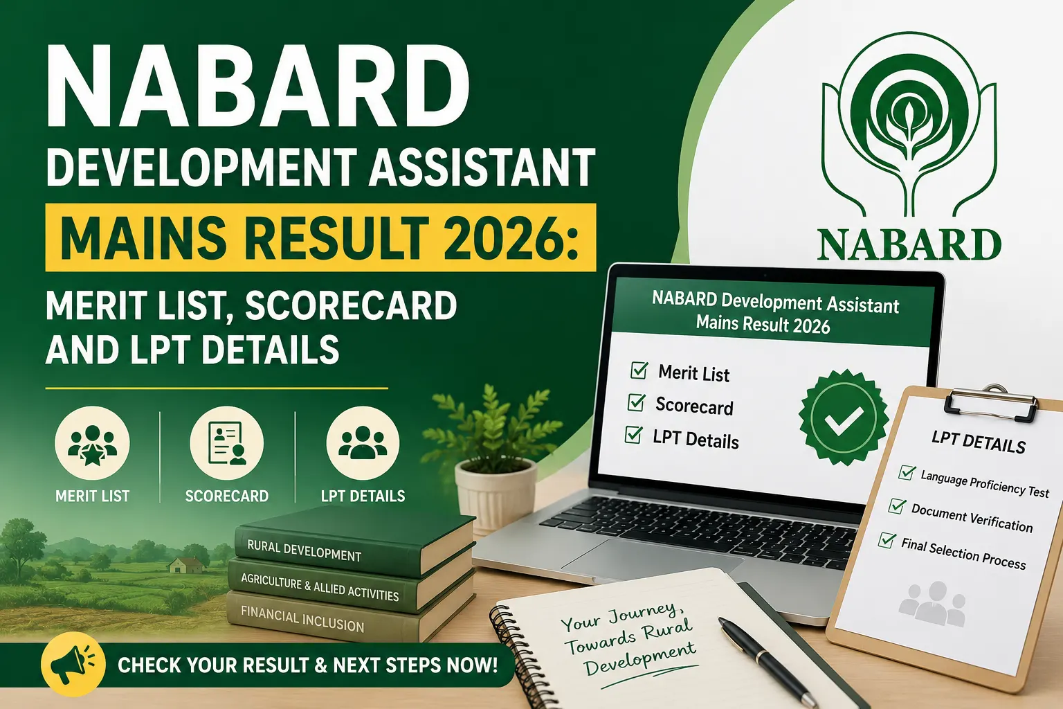 NABARD Development Assistant Mains Result 2026