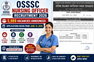 OSSSC Nursing Officer Recruitment 2026