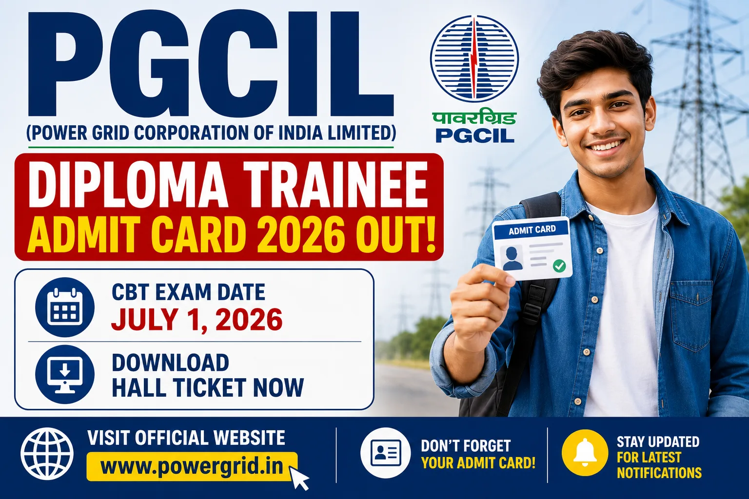 PGCIL Diploma Trainee Admit Card 2026