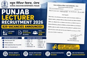 Punjab Lecturer Recruitment 2026