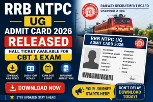 RRB NTPC UG Admit Card 2026