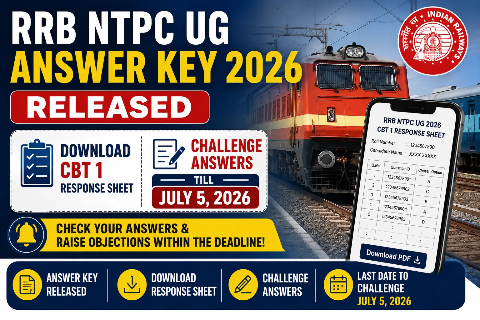 RRB NTPC UG Answer Key 2026