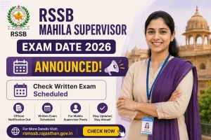 RSSB Mahila Supervisor Exam Date 2026