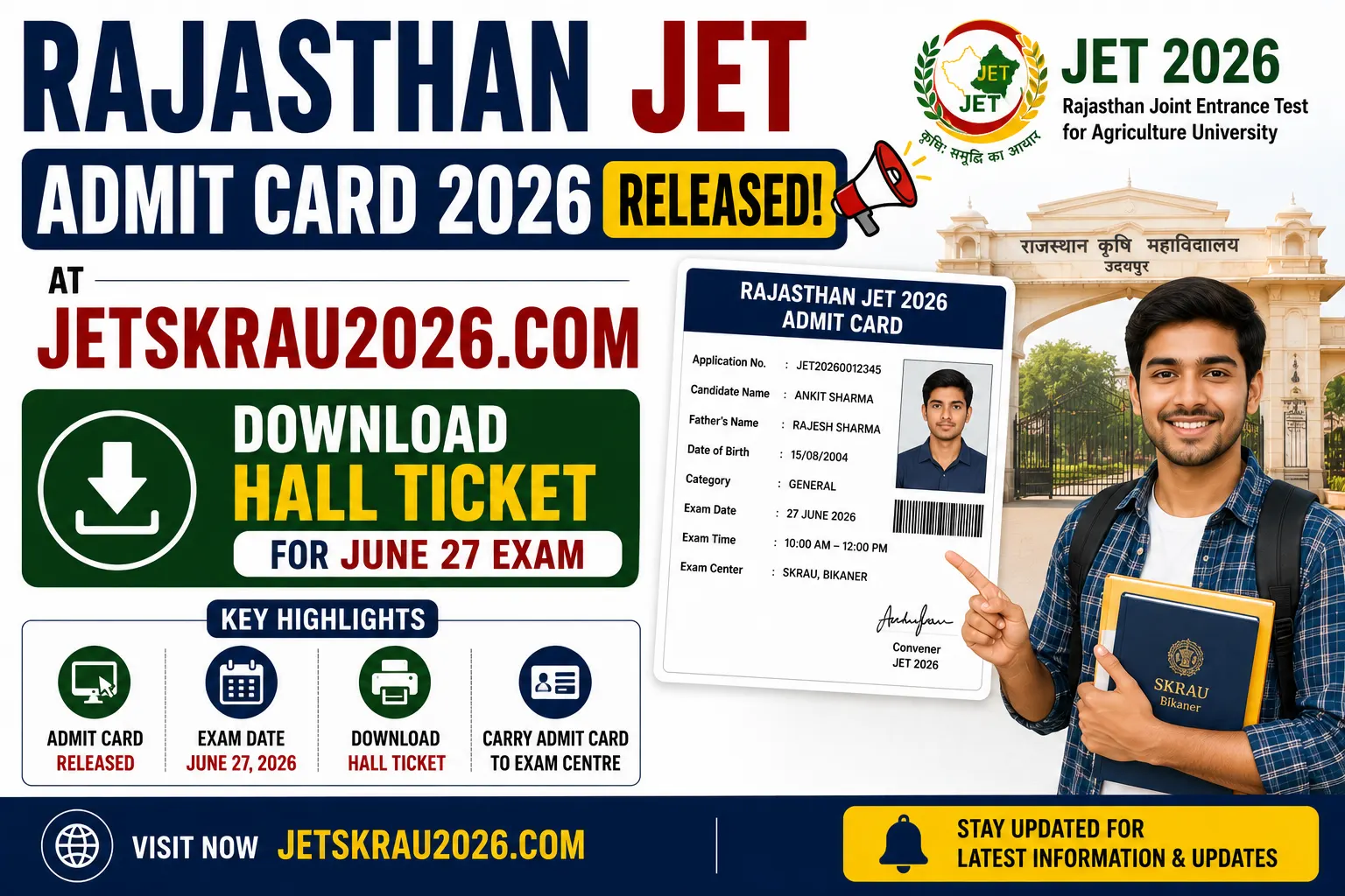 Rajasthan JET Admit Card 2026