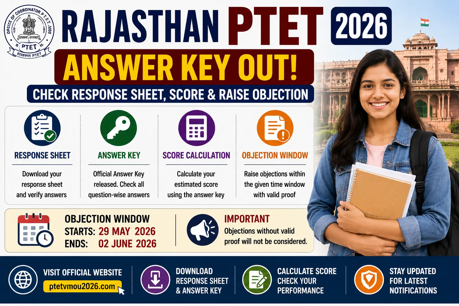 Rajasthan PTET Answer Key 2026