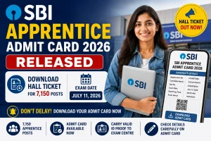 SBI Apprentice Admit Card 2026