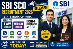 SBI SCO Recruitment 2026 Notification