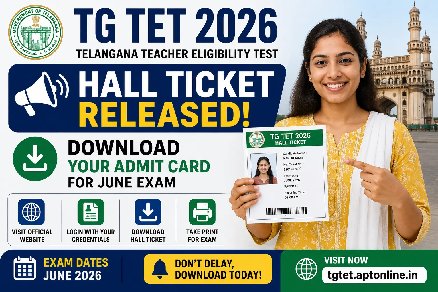 TG TET Hall Ticket 2026