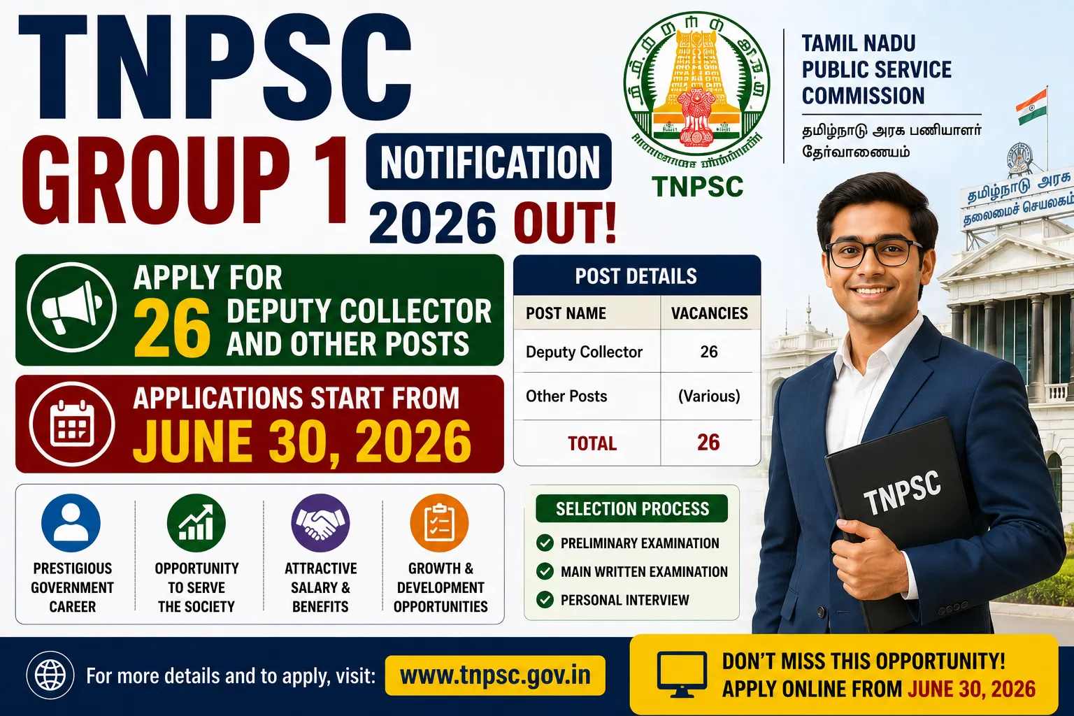 TNPSC Group 1 Notification 2026