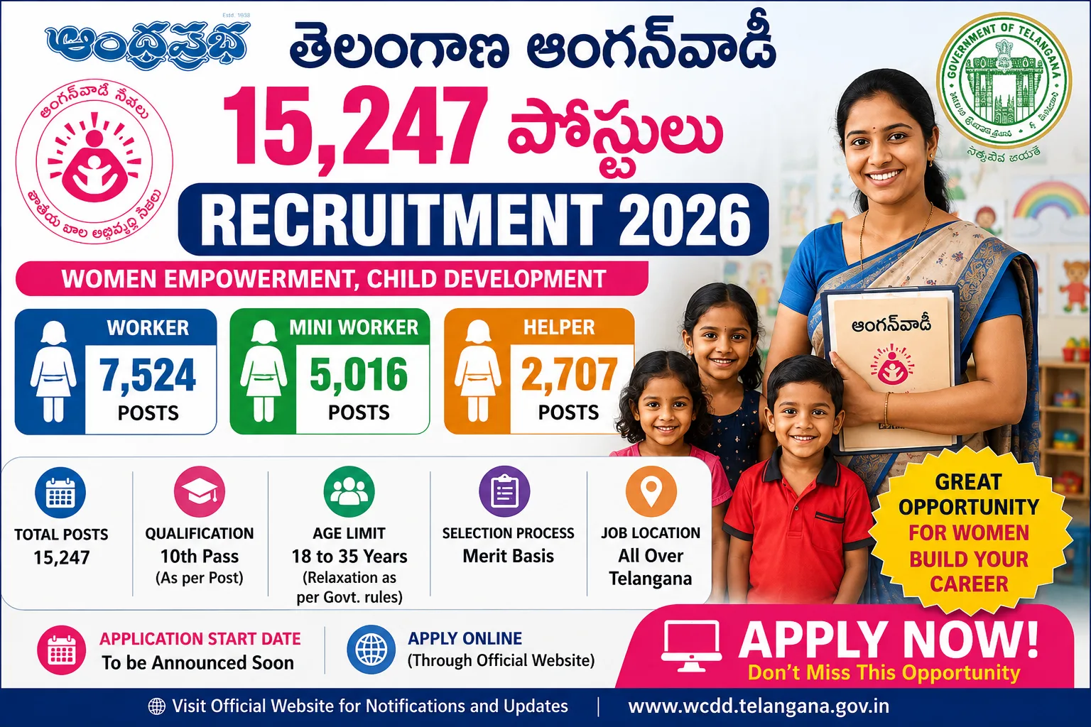 Telangana Anganwadi Recruitment 2026