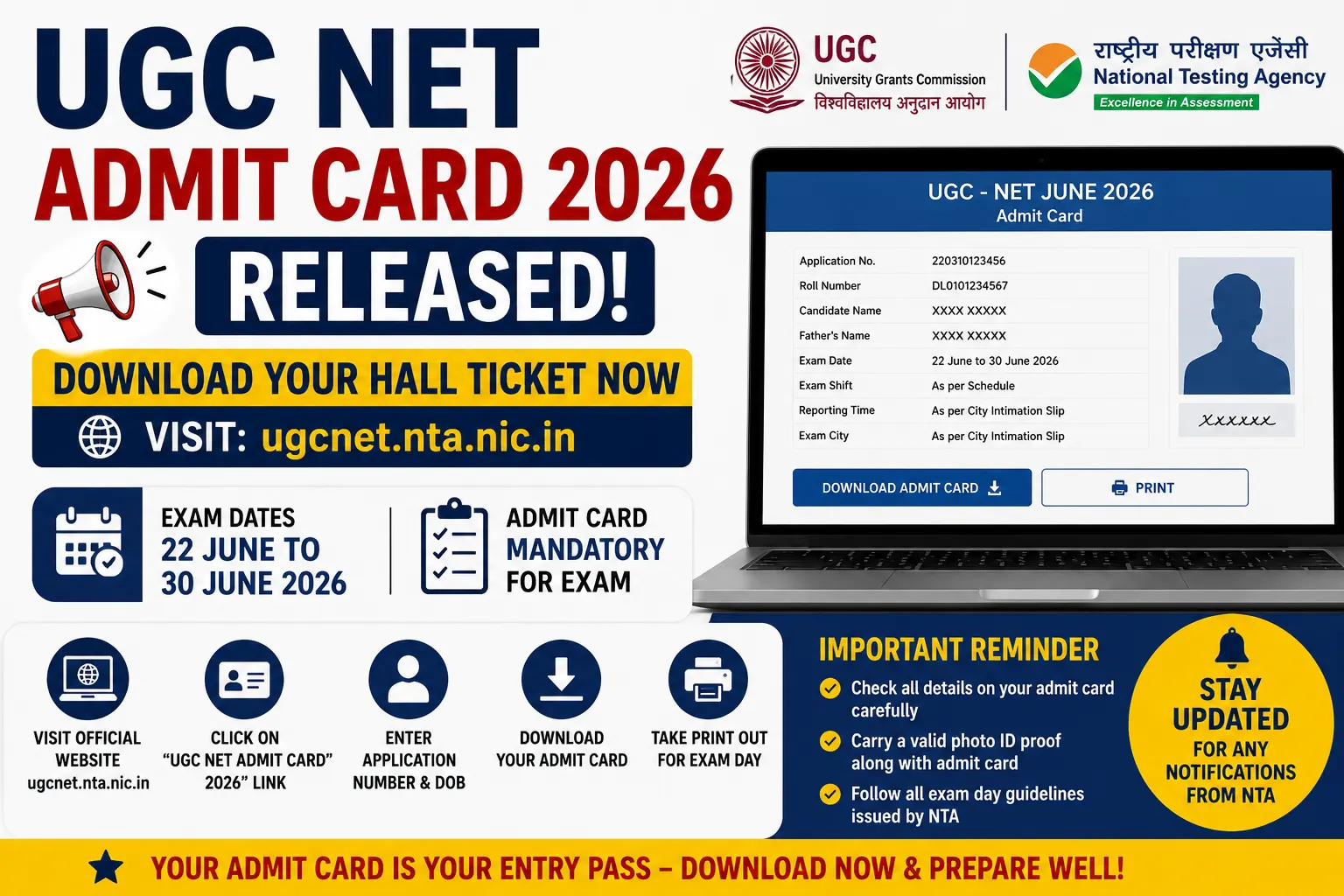 UGC NET Admit Card 2026 Released