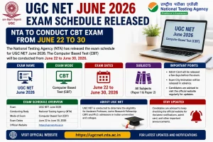 UGC NET June 2026 Exam Schedule