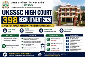 UKSSSC High Court 398 Recruitment 2026
