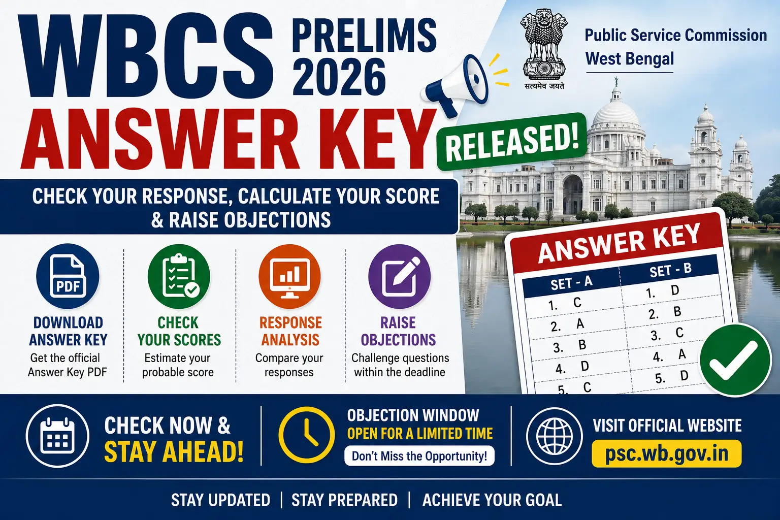 WBCS Prelims Answer Key 2026