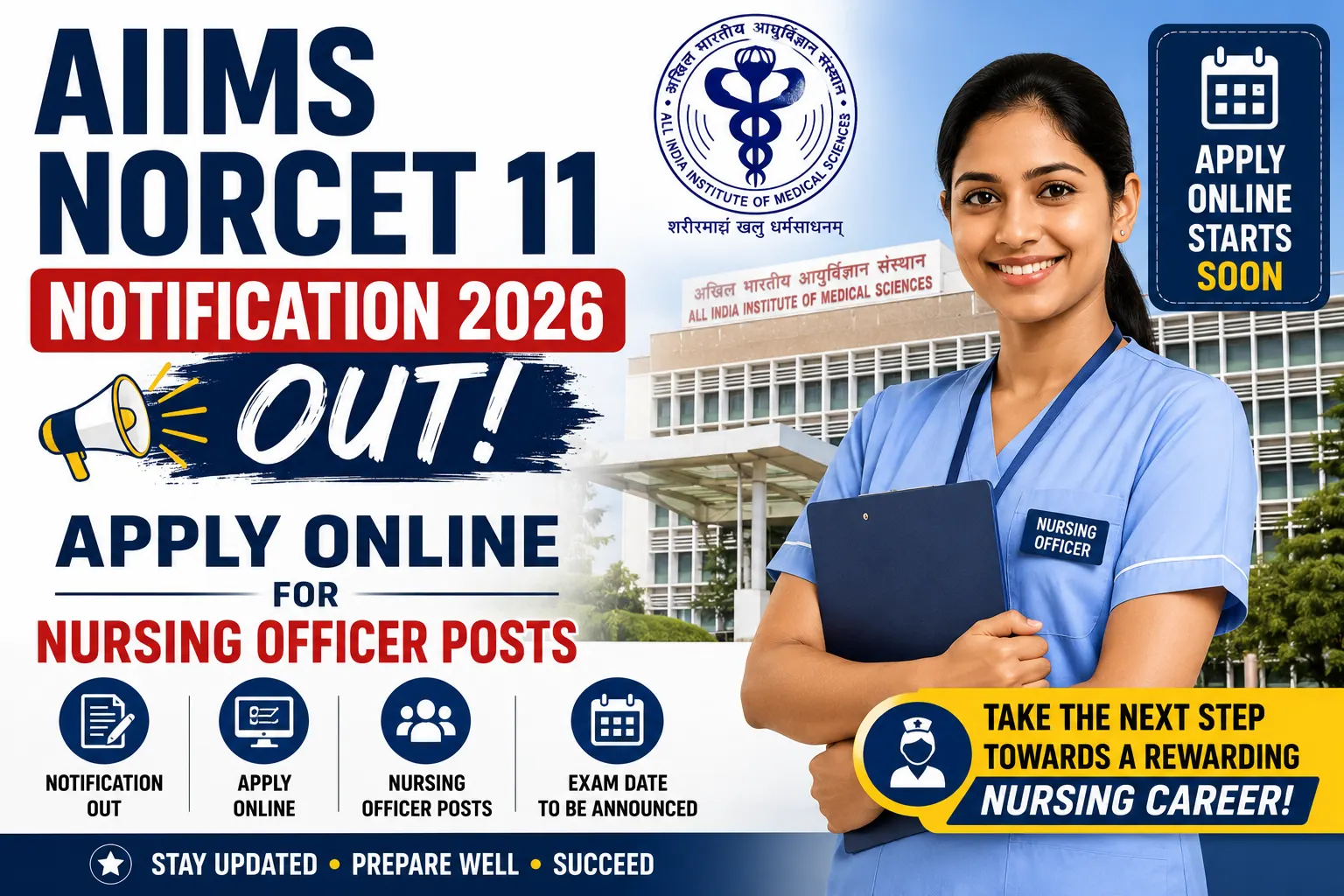 AIIMS NORCET 11 Notification 2026