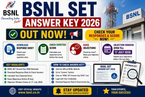 BSNL SET Answer Key 2026
