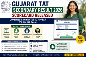 Gujarat TAT Secondary Result 2026