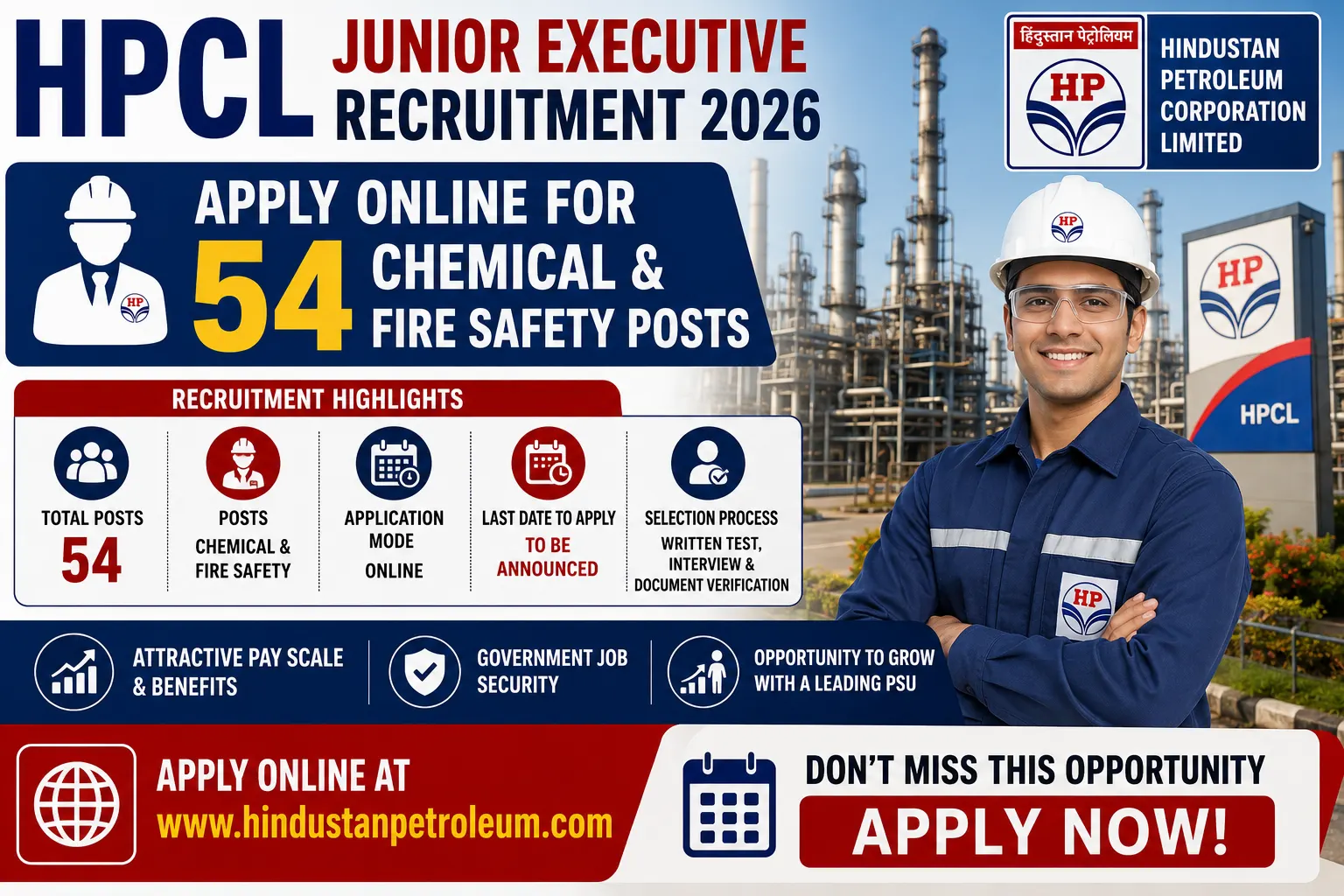 HPCL Junior Executive Recruitment 2026