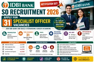 IDBI Bank SO Recruitment 2026
