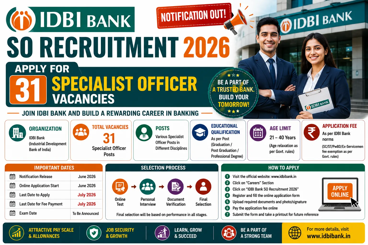 IDBI Bank SO Recruitment 2026