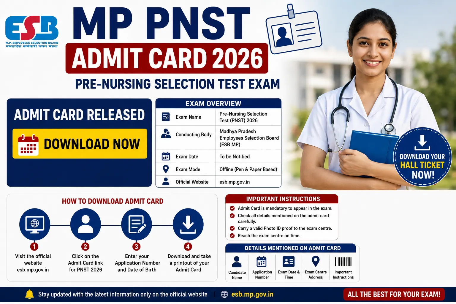 MP PNST Admit Card 2026