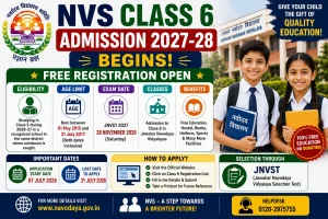 NVS Class 6 Admission 2027-28