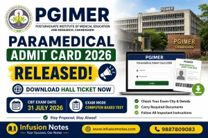 PGIMER Paramedical Admit Card 2026