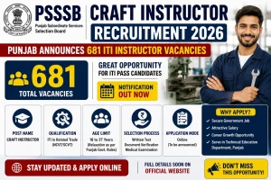 PSSSB Craft Instructor Recruitment 2026