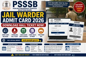 PSSSB Jail Warder Admit Card 2026