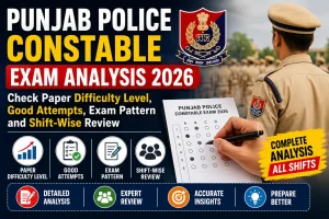 Punjab Police Constable Exam Analysis 2026