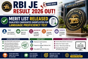 RBI JE Result 2026
