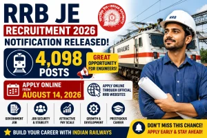 RRB JE Recruitment 2026